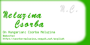 meluzina csorba business card